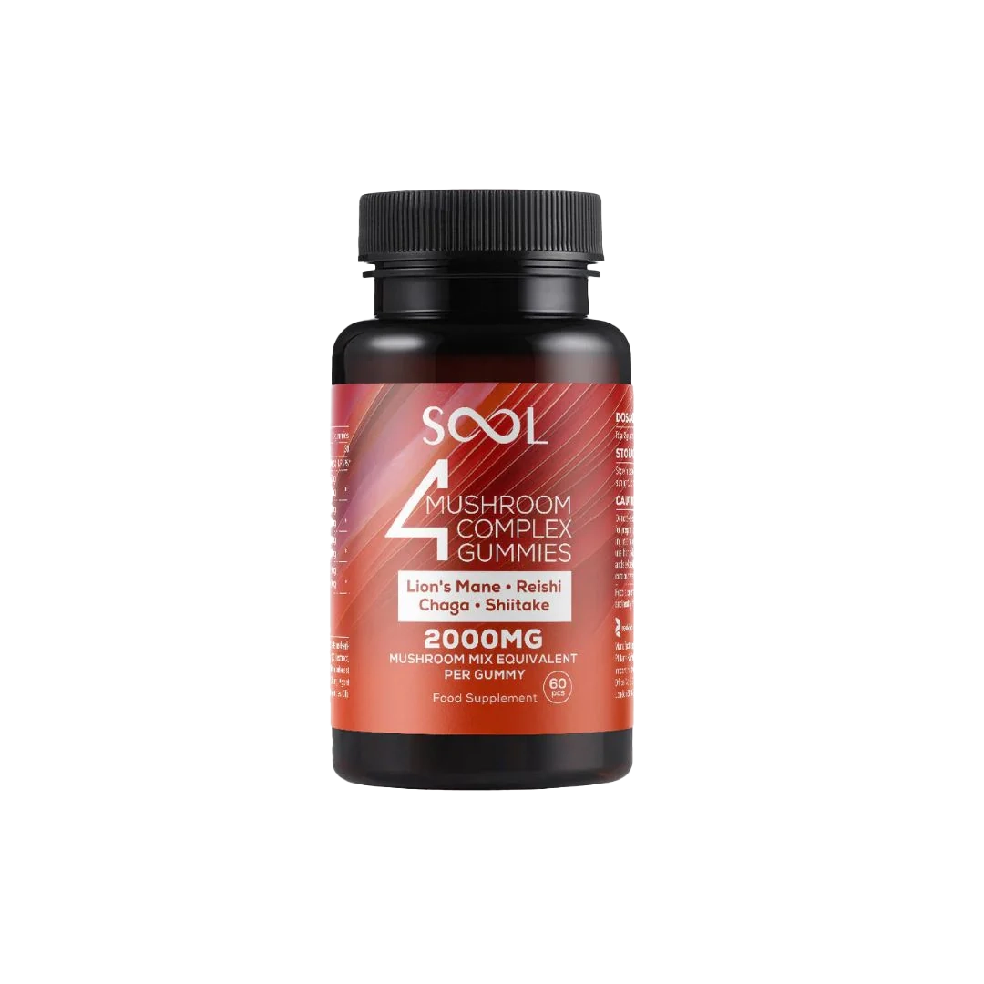 SOOL 2000mg 4 Mushroom Complex Gummies - 60 Pieces