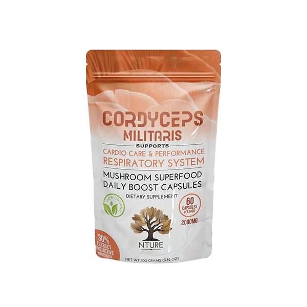 NTURE 2000mg Cordyceps Militaris Mushroom Capsule - 60 Caps