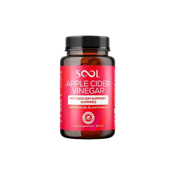 SOOL 500mg Apple Cider Vinegar Gummies - 60 Pieces